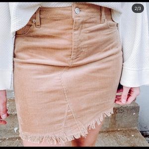 Love tree small beige corduroy mini skirt NWOT